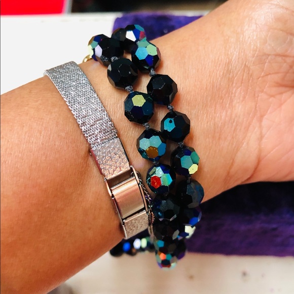 Swarovski dark blue haze borealis crystal - Picture 3 of 4